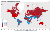 Demography world maps: fertility