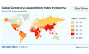 Global Coronavirus Susceptibility Index by Knoema