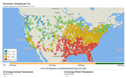 US Summer Temperatures | Historical data and forecasts up to 2100