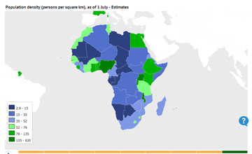 Africa: Population Density - Africa Information Highway Portal