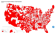 U.S. Counties where non-Hispanic Whites are a Minority