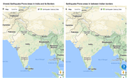 Earthquake Prone Areas in India and its Borders