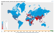 Demography world maps: population density