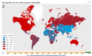 Demography world maps: migration